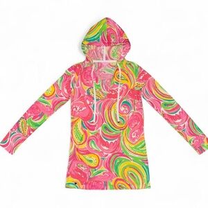 Psychedelic Flamingo Palm Lilly Pulitzer Terry Tunic / Dress Hoodie